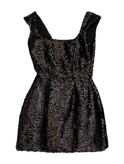 Pre-owned Giuseppe Di Morabito Patterned Mini Dress In Black
