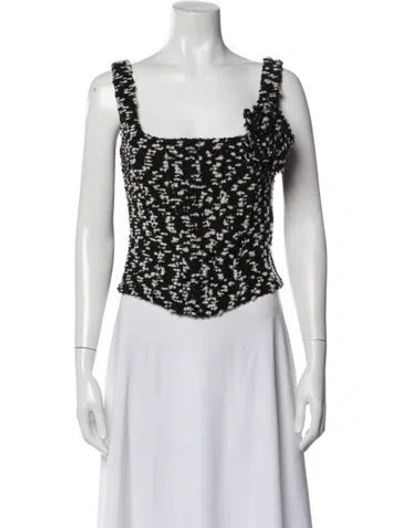 Pre-owned Giuseppe Di Morabito Patterned Square Neckline Top In Multi