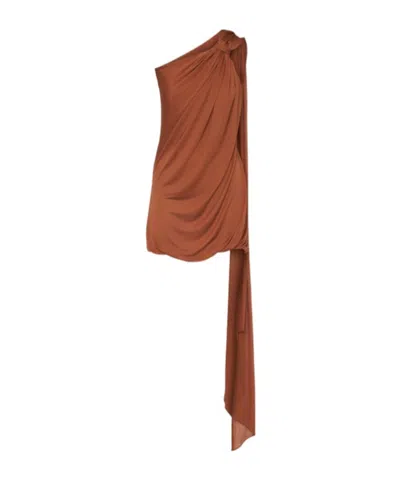 Giuseppe Di Morabito Pendulous Mini Dress In Brown