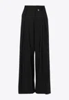 Giuseppe Di Morabito Pinstriped Flared Trousers In Black