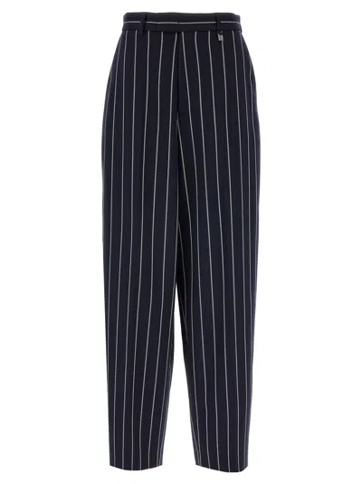Giuseppe Di Morabito Pinstriped Viscose Blend Trousers In Black