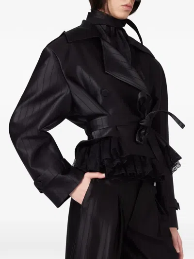 Giuseppe Di Morabito Pinstripe-pattern Fitted Jacket In Black