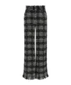 Giuseppe Di Morabito Textured Trousers With Frayed Hem And Elastic Waistband In Black