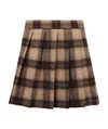 Giuseppe Di Morabito Pleated Check Mini Skirt In Brown