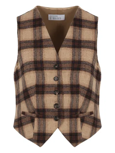 GIUSEPPE DI MORABITO PLAID WAISTCOAT