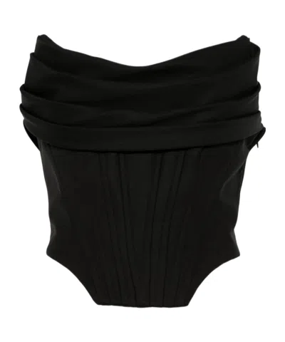 GIUSEPPE DI MORABITO PLEAT-DETAIL BUSTIER