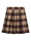 Giuseppe Di Morabito Pleated Check Mini Skirt In Blue