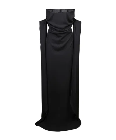 Giuseppe Di Morabito Pleated Detail Dress In Black