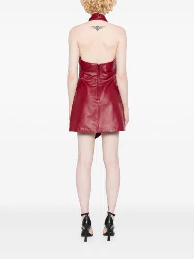 Giuseppe Di Morabito Pleated-detail Mini Dress In Red
