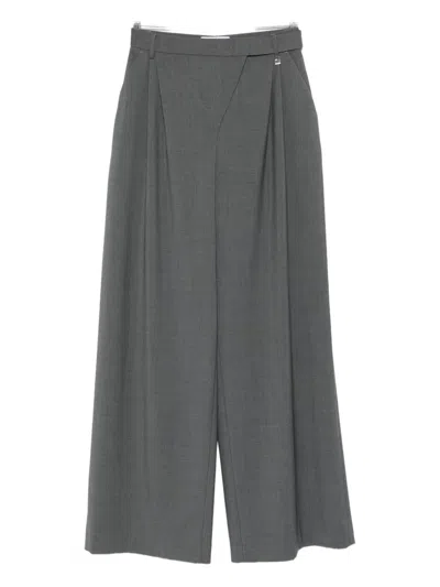 Giuseppe Di Morabito Pleated Wide-leg Trousers In Gray