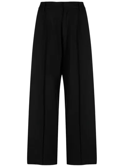 Giuseppe Di Morabito Pleated Wool Trousers In Black