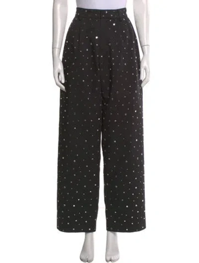 Pre-owned Giuseppe Di Morabito Polka Dot Print Wide Leg Pants In Black