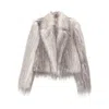 Giuseppe Di Morabito Faux Fur Short Coat In Gray
