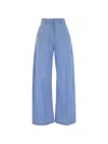 Giuseppe Di Morabito Light Blue Relaxed Flat Front Pants In Blue
