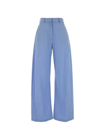 GIUSEPPE DI MORABITO POPLIN WIDE-LEG TROUSERS
