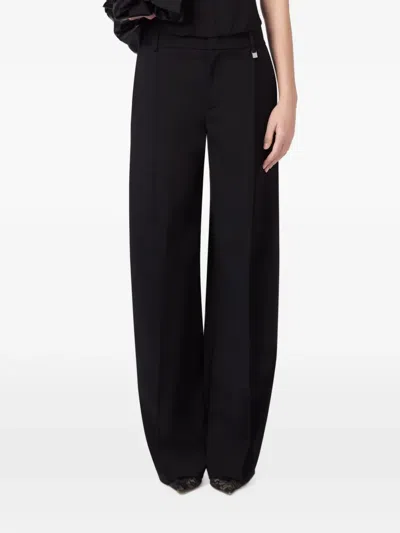 Giuseppe Di Morabito Pressed-crease Wide-leg Tailored Trousers In Black