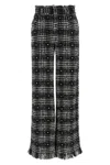 Giuseppe Di Morabito Textured Trousers With Frayed Hem And Elastic Waistband In Black