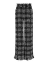 Giuseppe Di Morabito Textured Trousers With Frayed Hem And Elastic Waistband In Multi