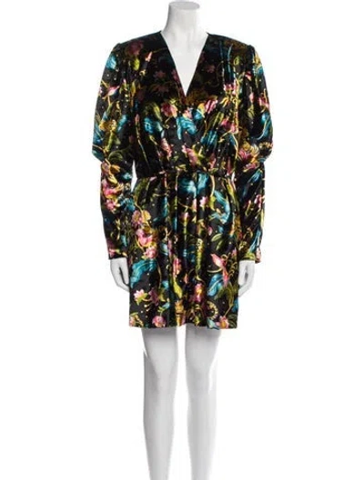 Pre-owned Giuseppe Di Morabito Printed Mini Dress In Black