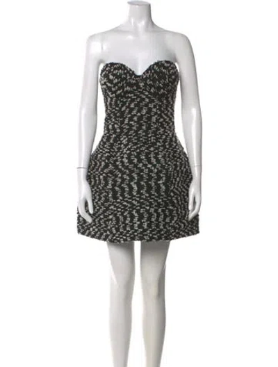 Pre-owned Giuseppe Di Morabito Printed Mini Dress In Black