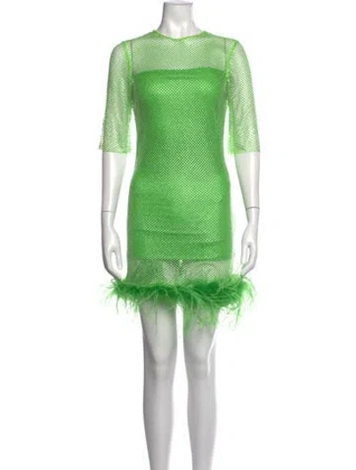 Pre-owned Giuseppe Di Morabito Printed Mini Dress In Green
