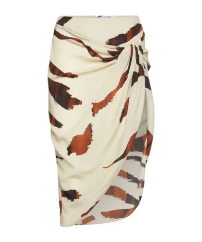 Giuseppe Di Morabito Printed Silk Crepe De Chine Mini Skirt In Multi