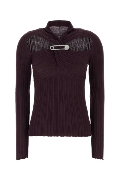 Giuseppe Di Morabito Purple Wool Blend Top