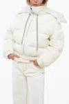 Giuseppe Di Morabito Quilted Down-jacket With Rhinestone Detail In White