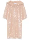 Giuseppe Di Morabito Relaxed Silhouette Mini Dress With Hood In Neutral