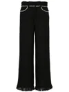 Giuseppe Di Morabito Rhinestone-embellished Bouclé Trousers In Black