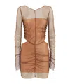 Giuseppe Di Morabito Rhinestone-embellished Cut-out Minidress In Brown