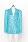 Giuseppe Di Morabito Rhinestone-embellished Double-breasted Blazer In Blue