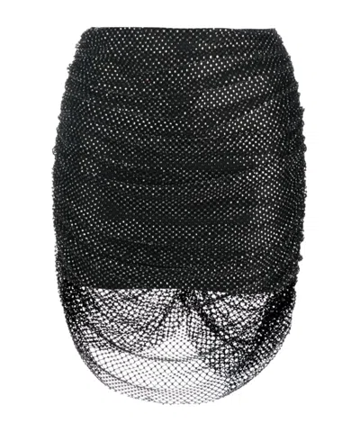Giuseppe Di Morabito Rhinestone-embellished Mesh Miniskirt