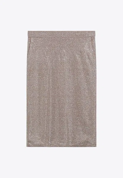 GIUSEPPE DI MORABITO RHINESTONE EMBELLISHED MIDI SKIRT