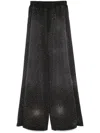 Giuseppe Di Morabito Rhinestone-embellished Palazzo Pants In Black