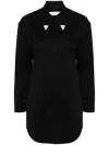 Giuseppe Di Morabito Rhinestone-embellished Poplin Mini Dress In Black