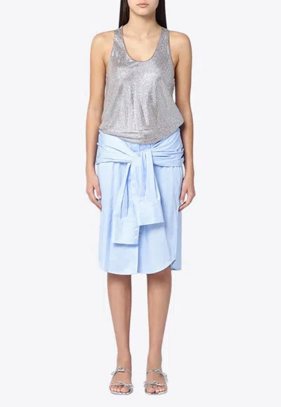 Giuseppe Di Morabito Rhinestone Embellished Shirt Dress