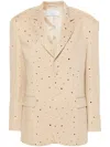 Giuseppe Di Morabito Rhinestone-embellished Single-breasted Blazer In Neutrals