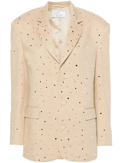 Giuseppe Di Morabito Rhinestone-embellished Single-breasted Blazer In Neutrals