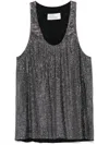 Giuseppe Di Morabito Strass-embellished Sleeveless Top With Round Neckline In Black