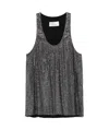 Giuseppe Di Morabito Strass-embellished Sleeveless Top With Round Neckline In Black