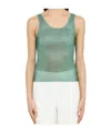 Giuseppe Di Morabito Blue Top With All-over Rhinestones In Green