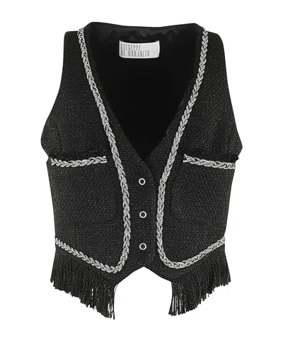 Giuseppe Di Morabito Rhinestone Embellished Vest In Black