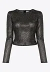 Giuseppe Di Morabito Rhinestone T-shirt In Black