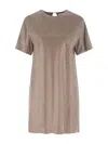 Giuseppe Di Morabito Embellished Viscose Mini Dress In Brown