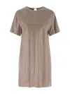 Giuseppe Di Morabito Embellished Viscose Mini Dress In Brown