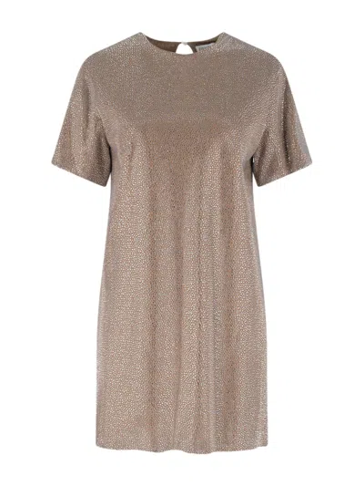 GIUSEPPE DI MORABITO RHINESTONE MINI DRESS