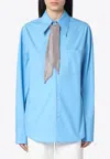 Giuseppe Di Morabito Rhinestone Scarf Buttoned Shirt