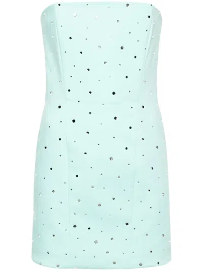 Giuseppe Di Morabito Aqua Green Mini Dress With Mirror Detail