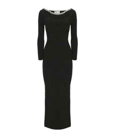 Giuseppe Di Morabito Ribbed Midi Dress In Black